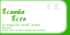 bianka bito business card